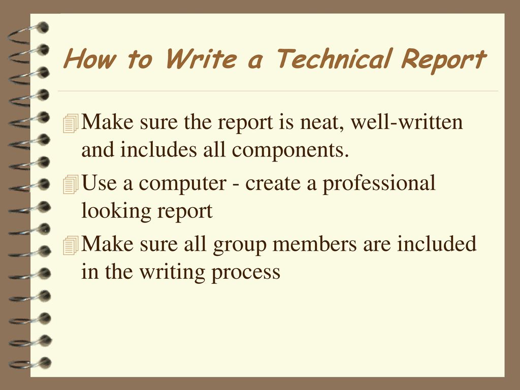 How to Write a Technical Report - ppt download