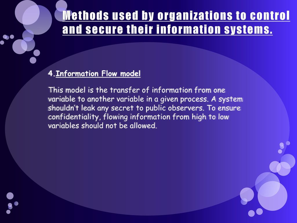 Methods used by organizations to control and secure their information systems.