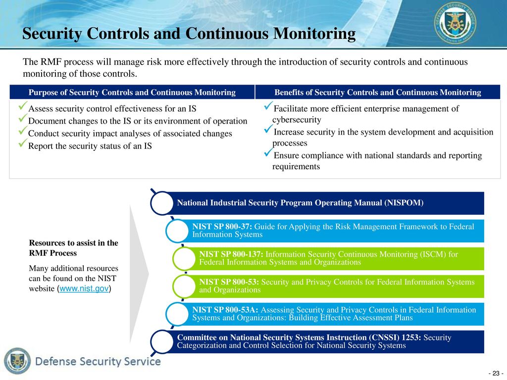 Security Controls and Continuous Monitoring