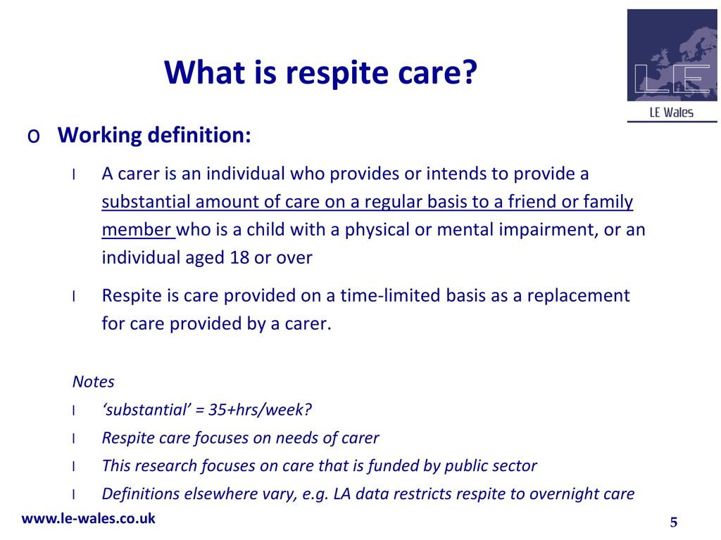 research on respite care in wales - ppt download