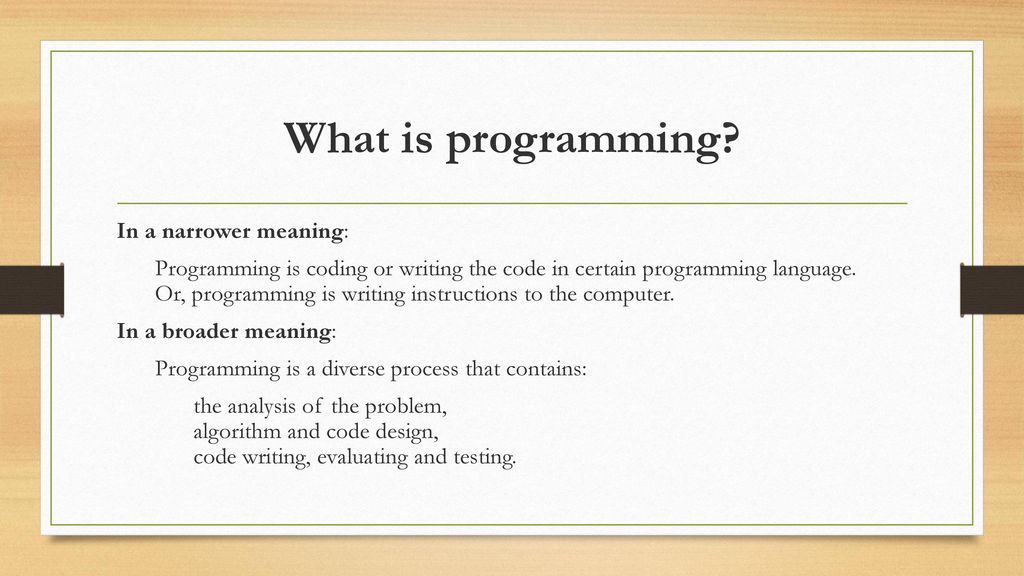 Algorithms and programming ppt download