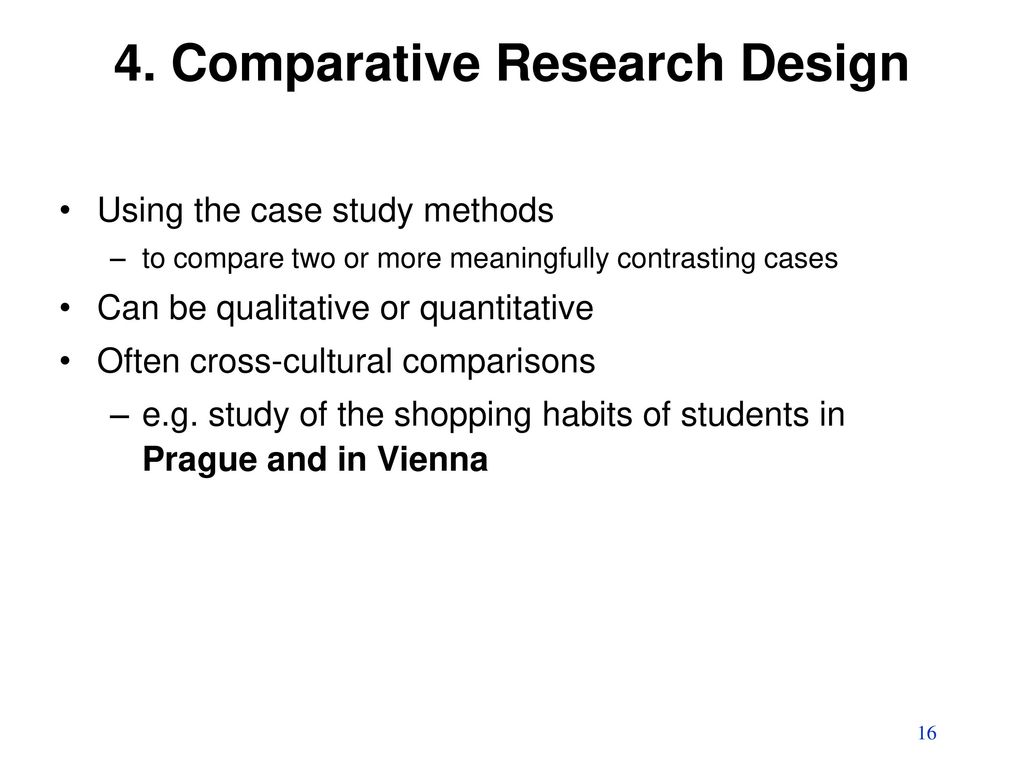 4. Comparative Research Design