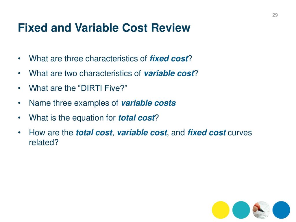 two examples of variable costs