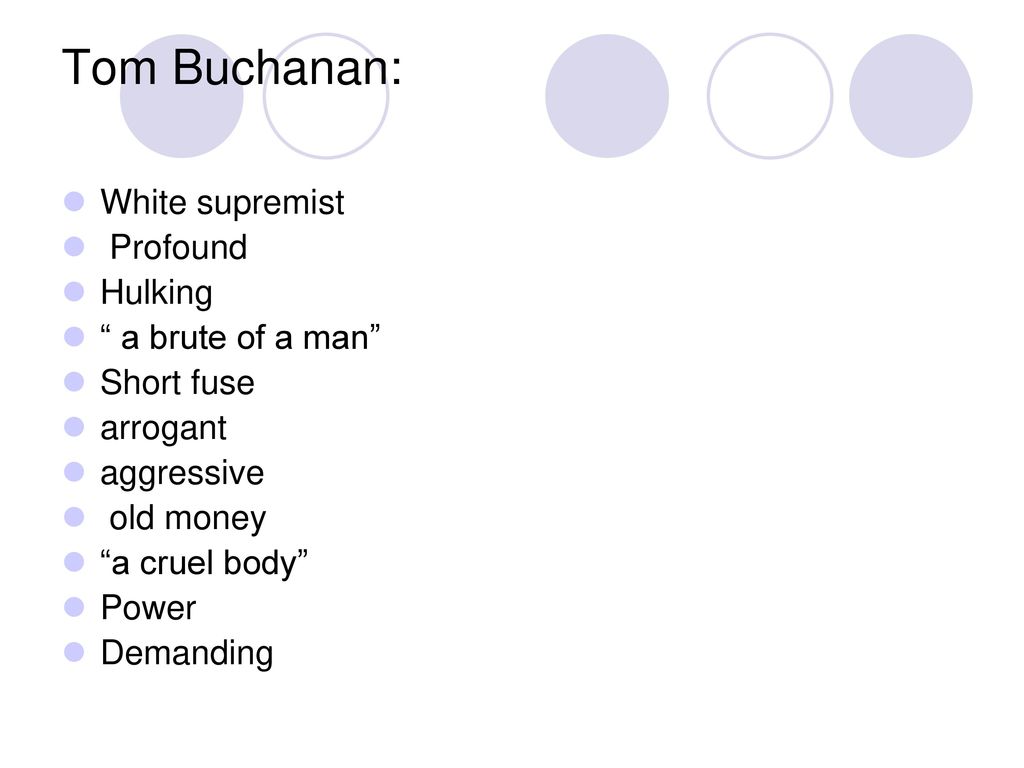 describe tom buchanan