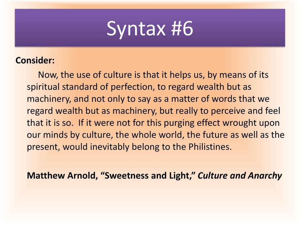Syntax #6