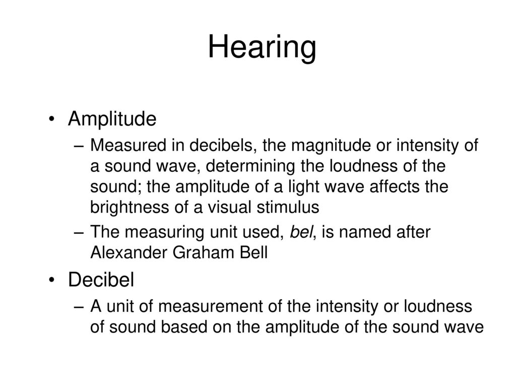 Hearing Amplitude Decibel
