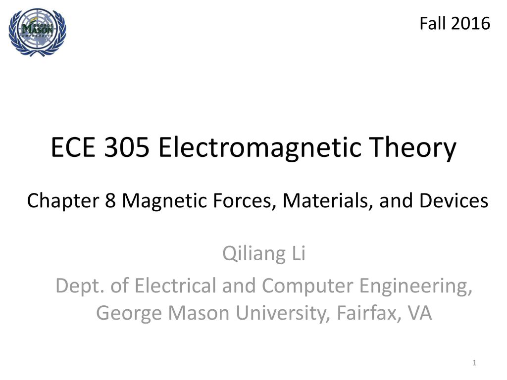 ECE 305 Electromagnetic Theory - Ppt Download