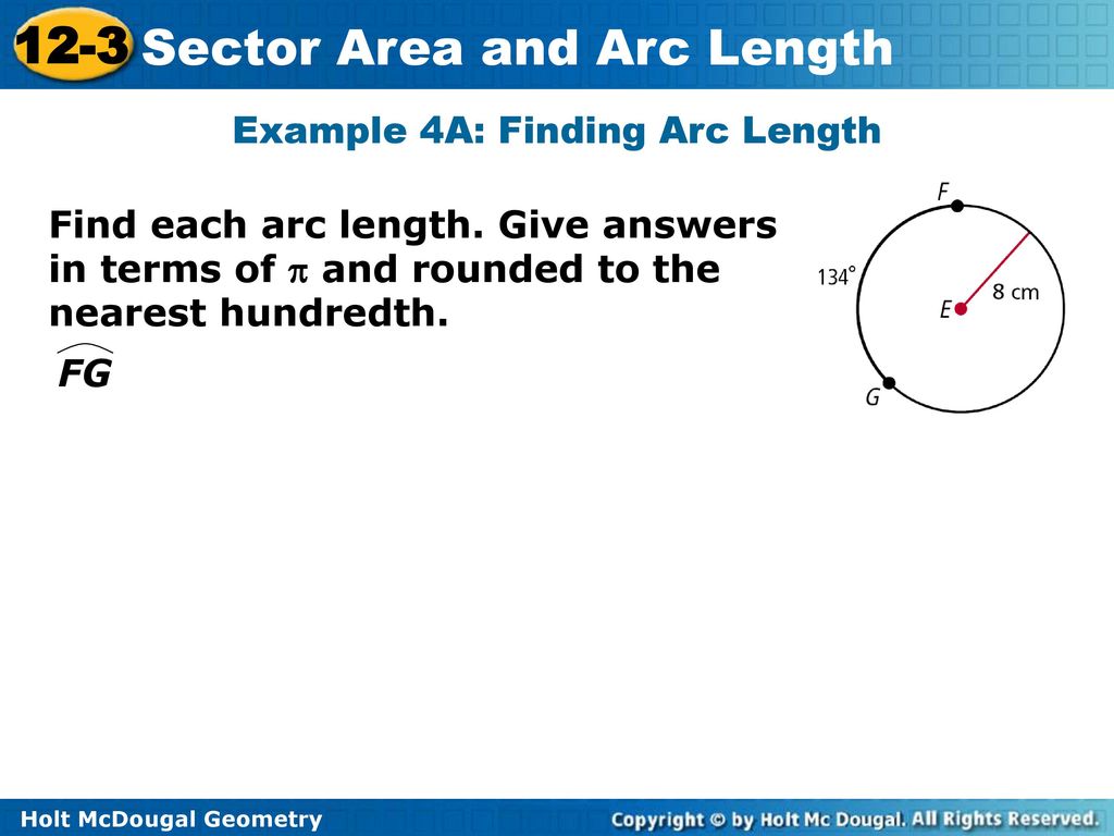 Example 4A: Finding Arc Length