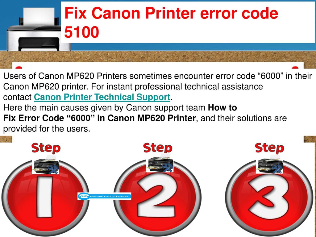 Fix Canon Printer error code 5100