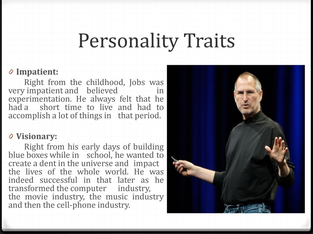steve jobs personality traits