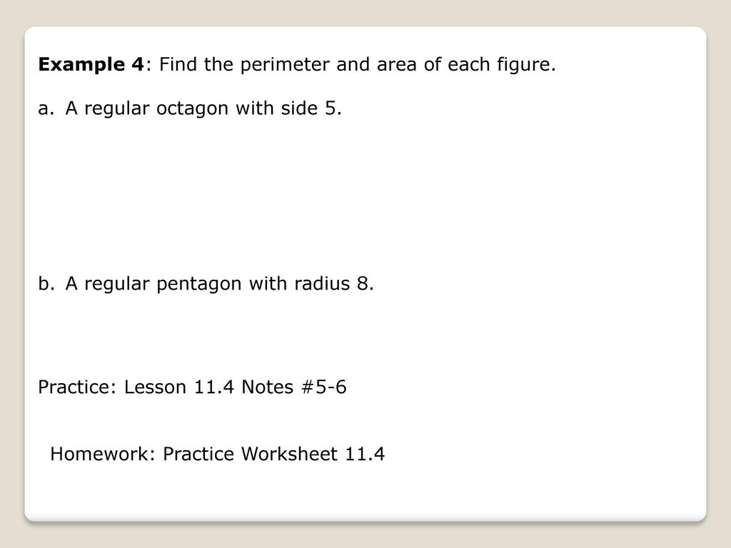 Area Of Regular Polygons Ppt Download