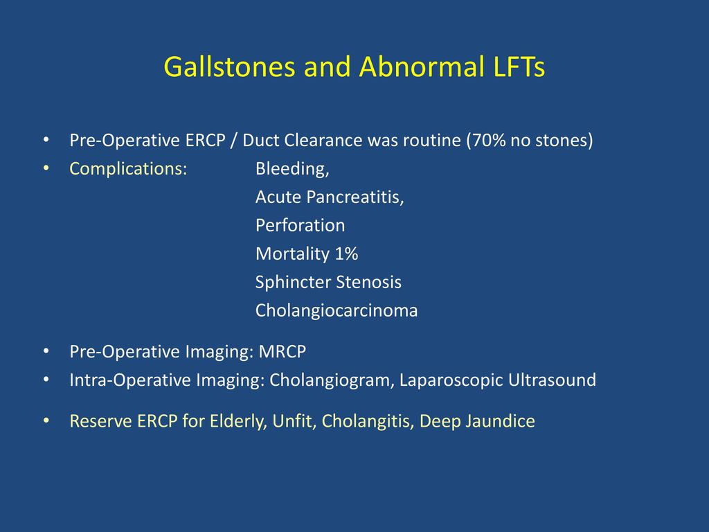 Gallstones and Abnormal LFTs
