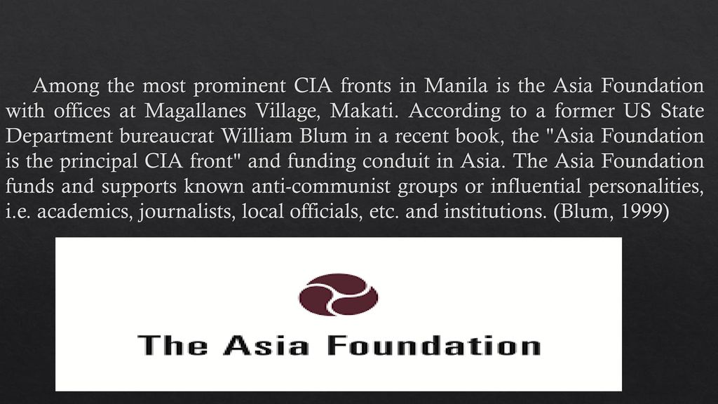 Image result for asia foundation CIA