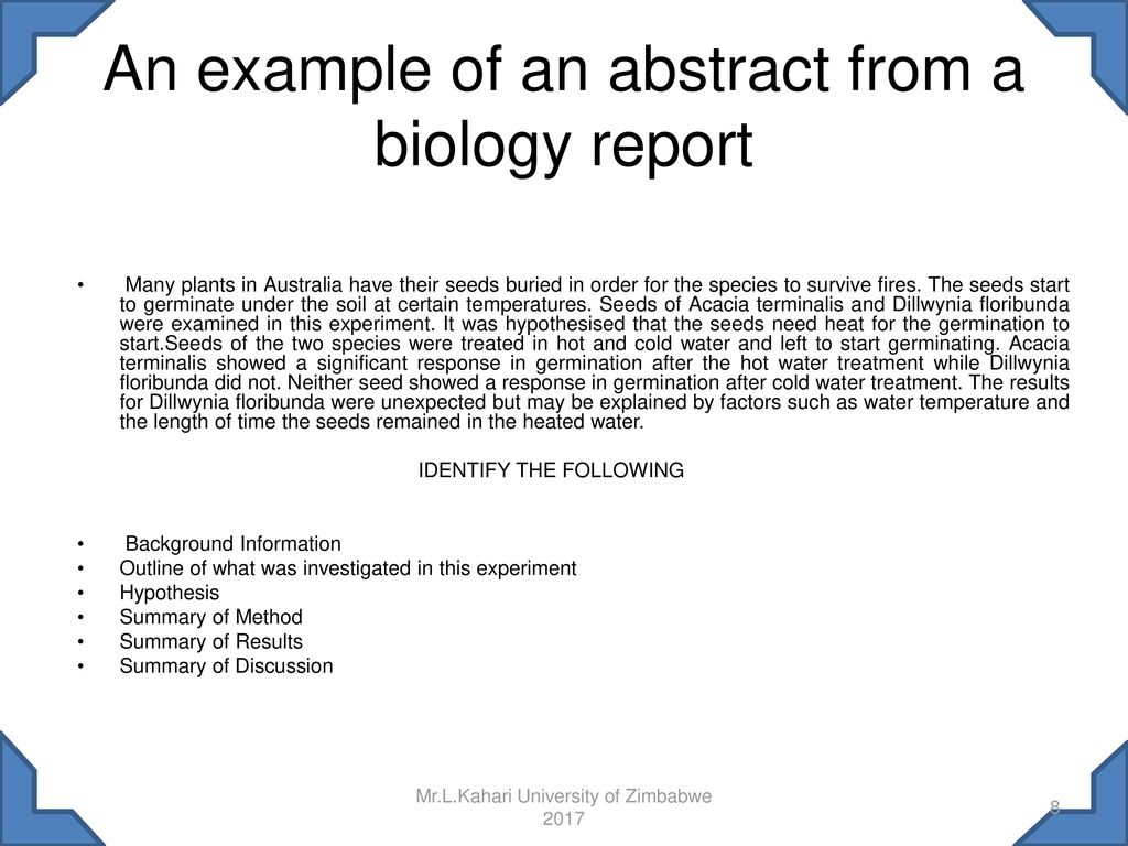 Report Wriitng For Science Ppt Download
