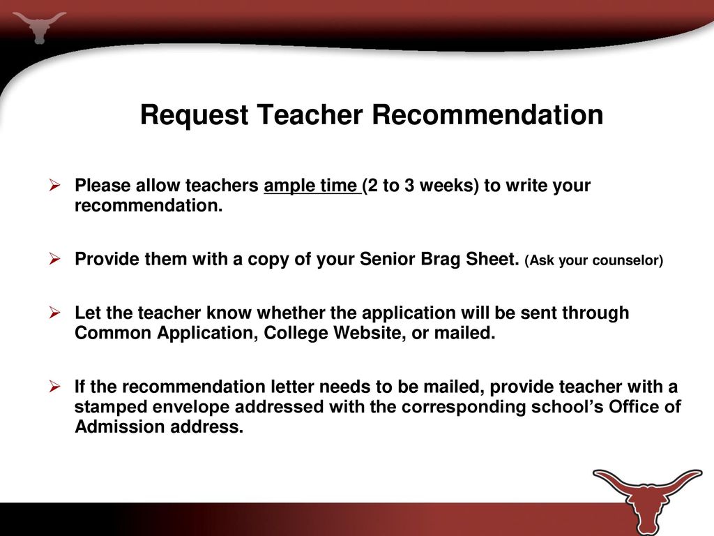 Request Teacher Recommendation