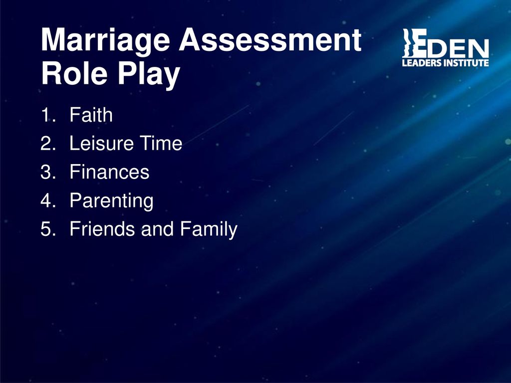 Play marriage role Marriage Role