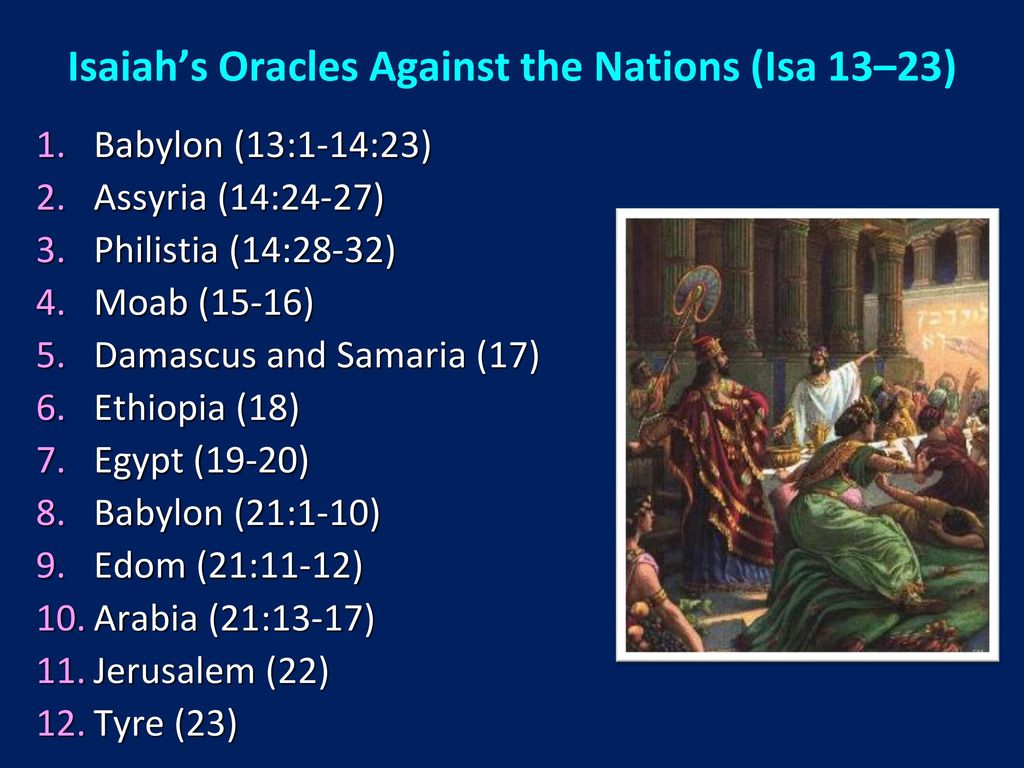 Isaiah’s Oracles Against the Nations (Isa 13–23)