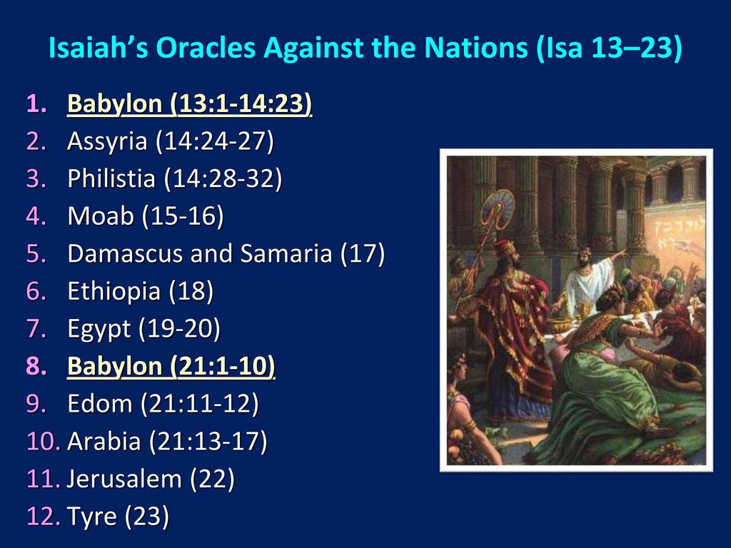Isaiah’s Oracles Against the Nations (Isa 13–23)