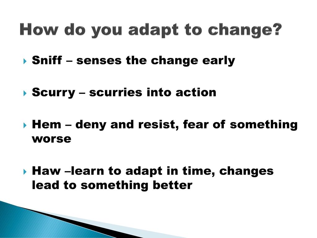 How do you adapt to change