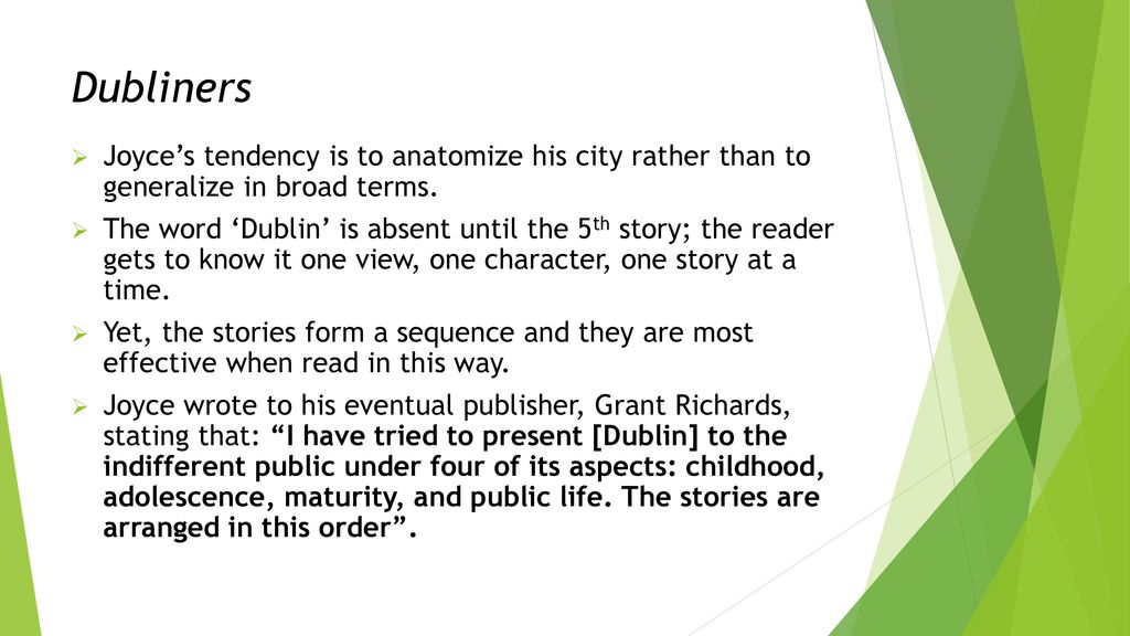 Chapter 1 James Joyce , Dubliners: City, Theme, and Period - ppt download