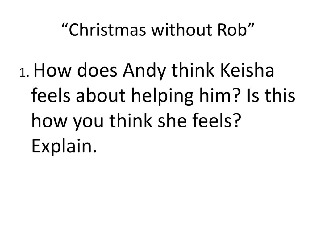 Christmas without Rob
