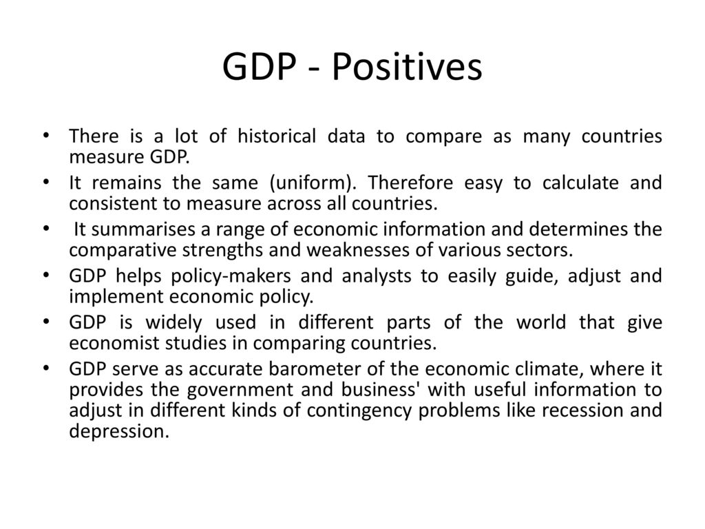 disadvantages of gdp