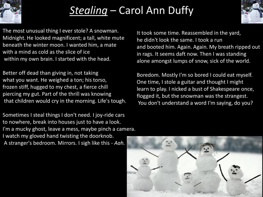Stealing – Carol Ann Duffy - download
