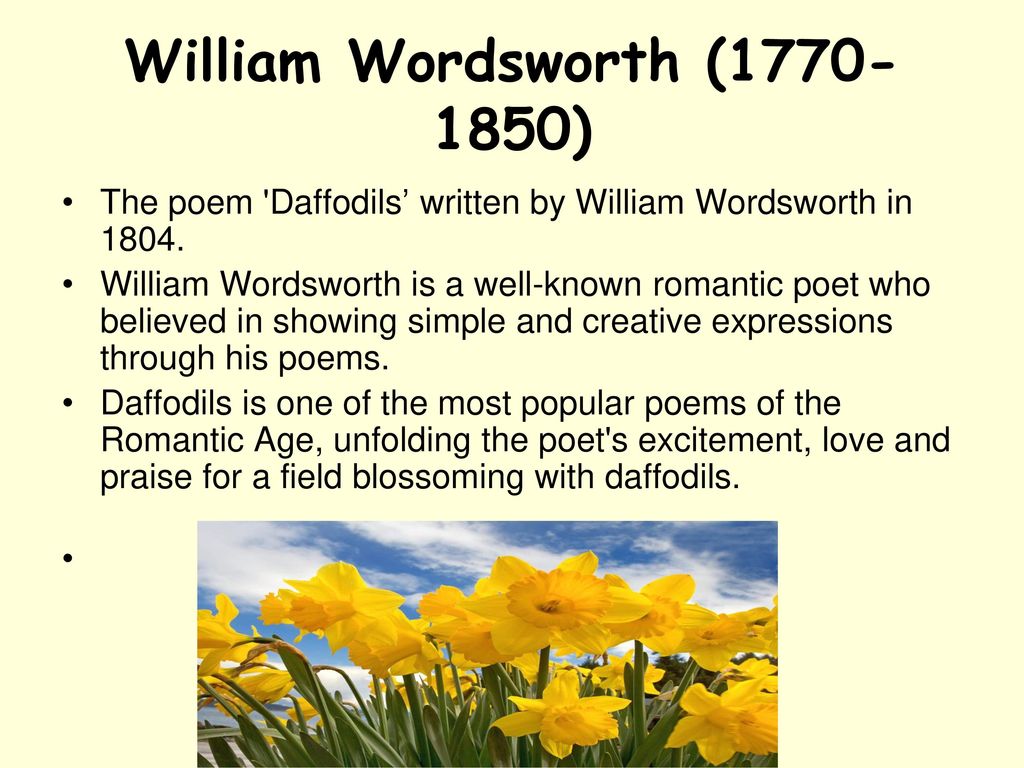 daffodils poem by william wordsworth meaning