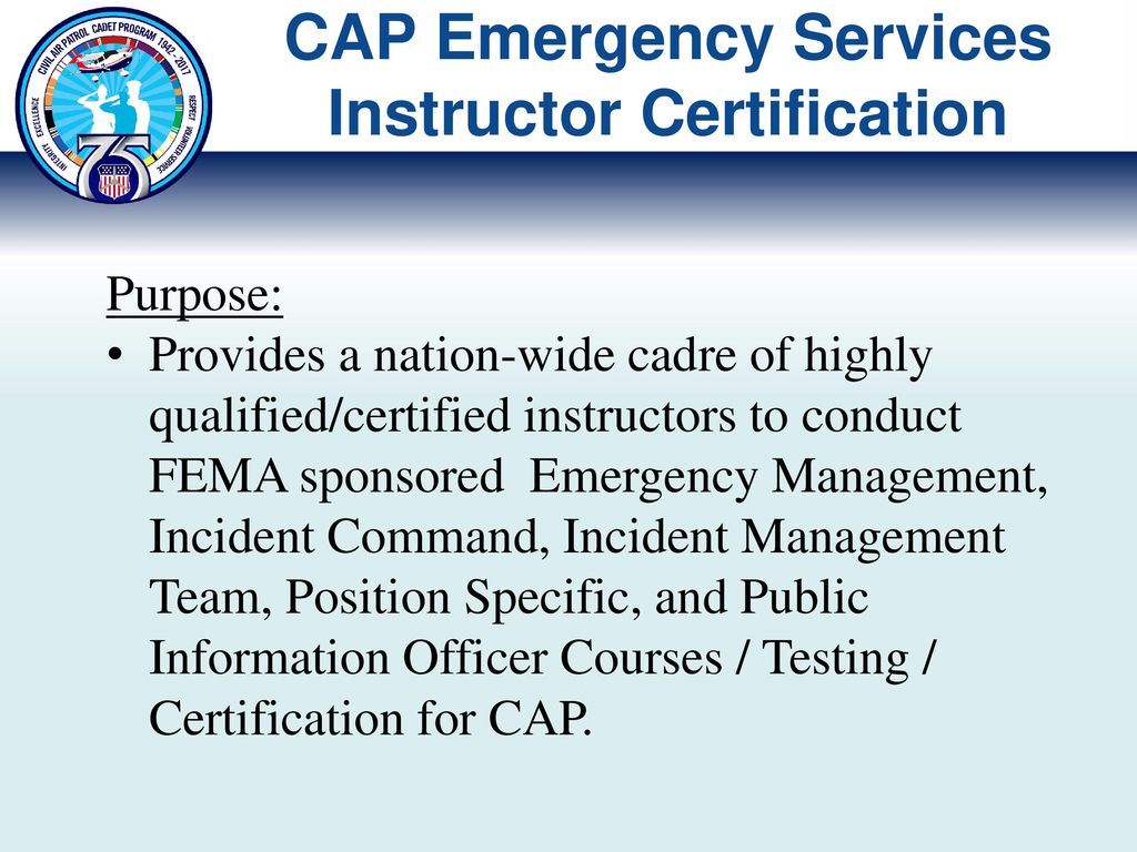 CAP Emergency Services Instructor Certification
