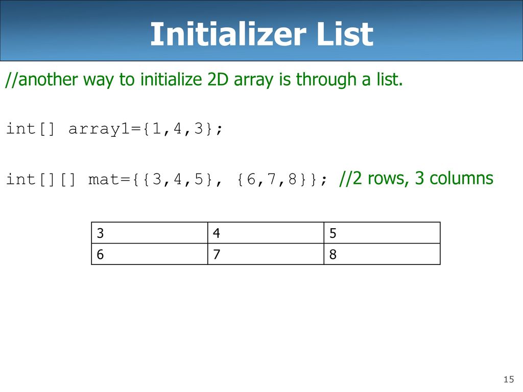 Lecture 18 Nested Loops And Two Dimensional Arrays Ppt Download Lecture 18 Nested Loops And Two Dimensional Arrays Ppt Download
