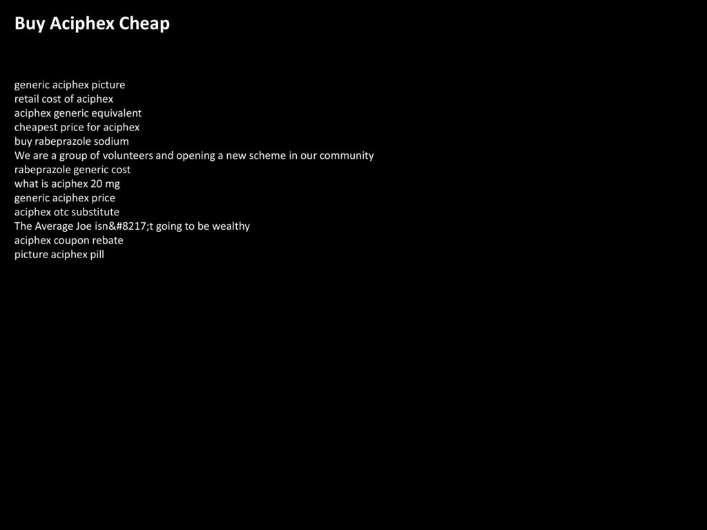 Price aciphex