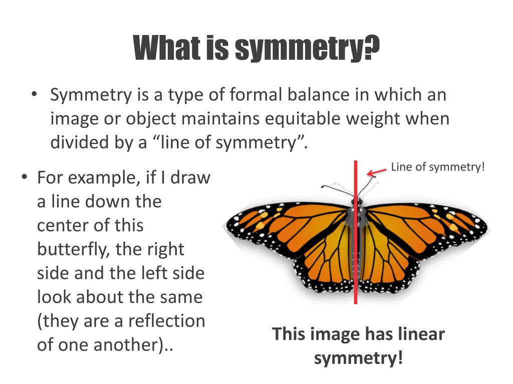 This image has linear symmetry!