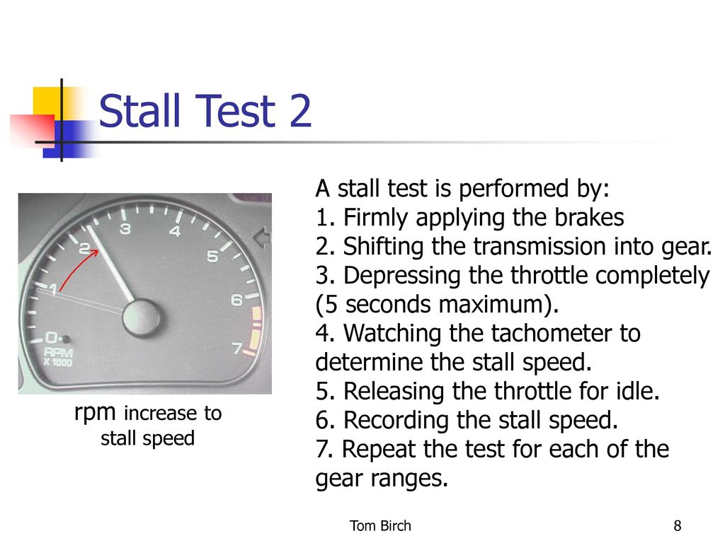 Automatic Transmission Stall Test - ppt download