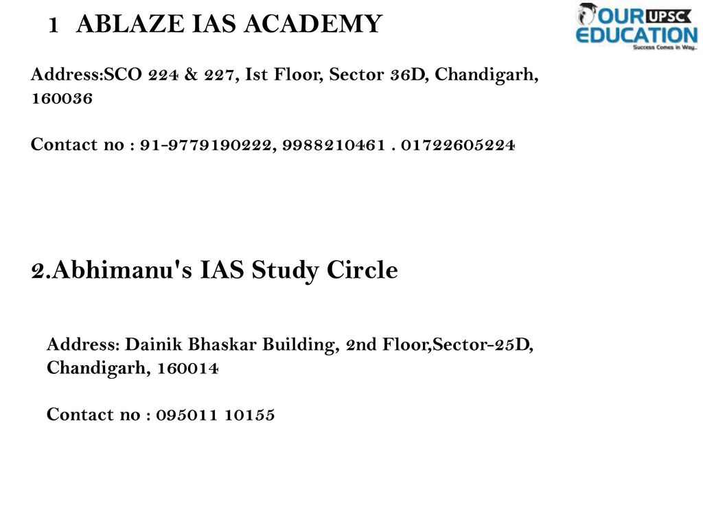 2.Abhimanu s IAS Study Circle