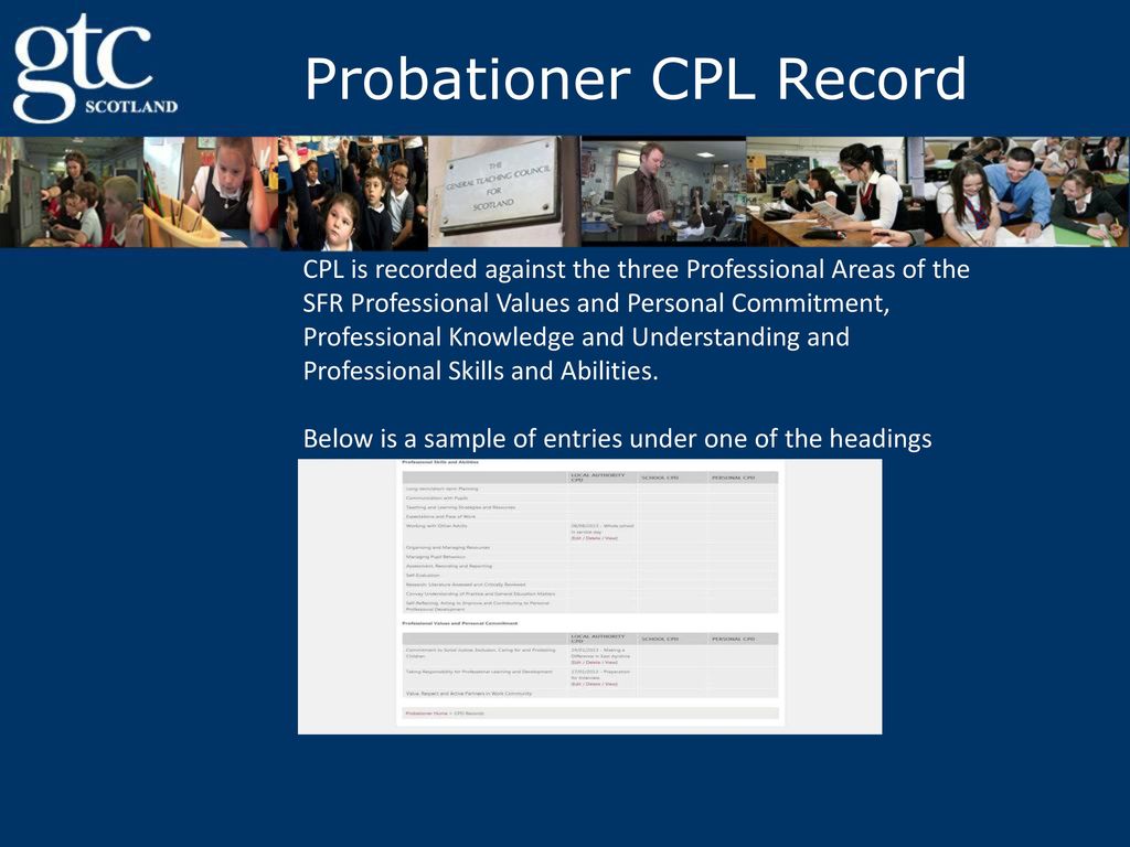 On-Line Profiles The profiles are key documents that chart the activities  and progress of a Probationer Teacher throughout the Teacher Induction  Scheme. - ppt download