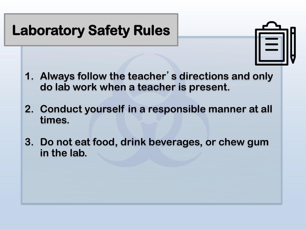 Laboratory Safety Rules - ppt download