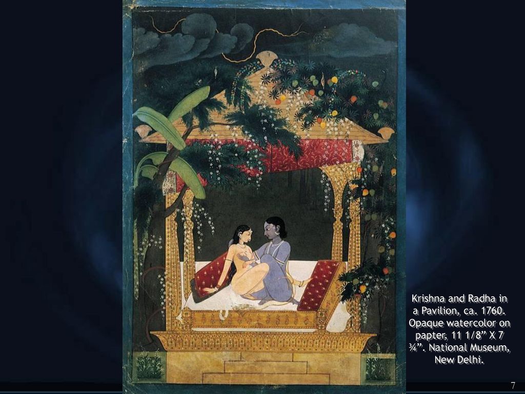 Krishna and Radha in a Pavilion, ca. 