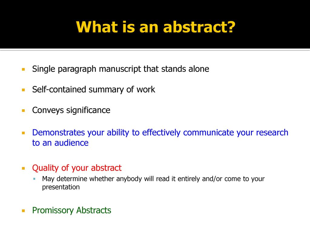Abstract Writing Workshop Ppt Download