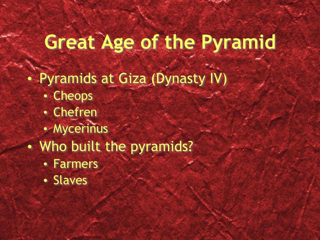 Great Age of the Pyramid