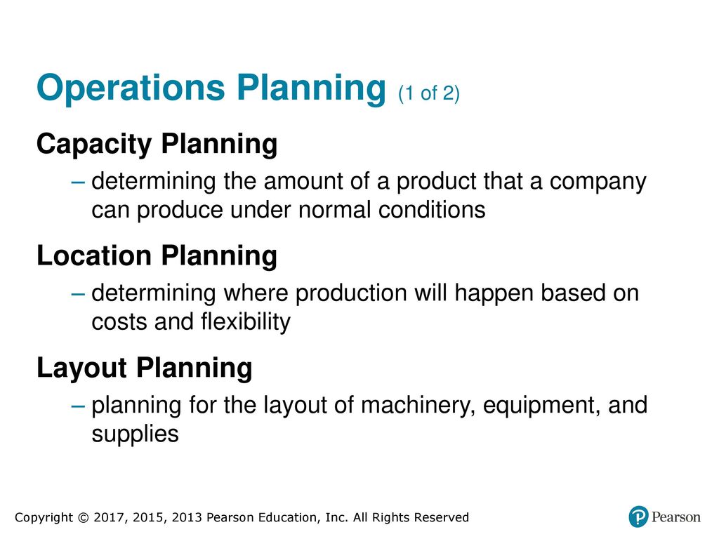 Operations Planning (1 of 2)