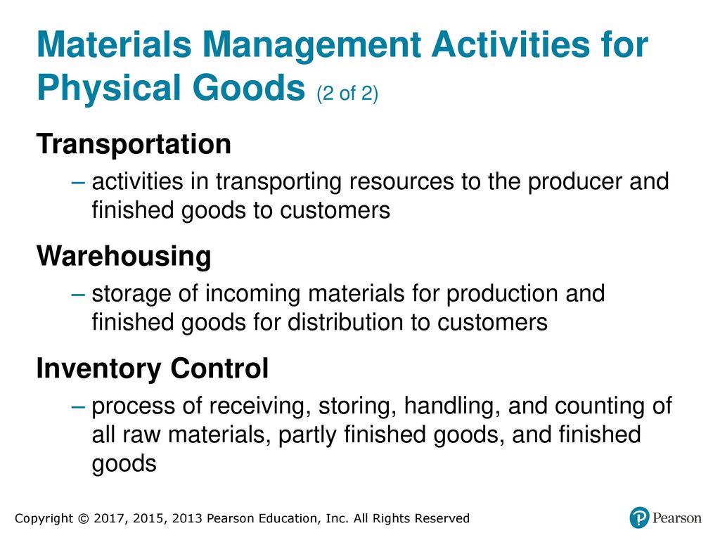 Materials Management Activities for Physical Goods (2 of 2)