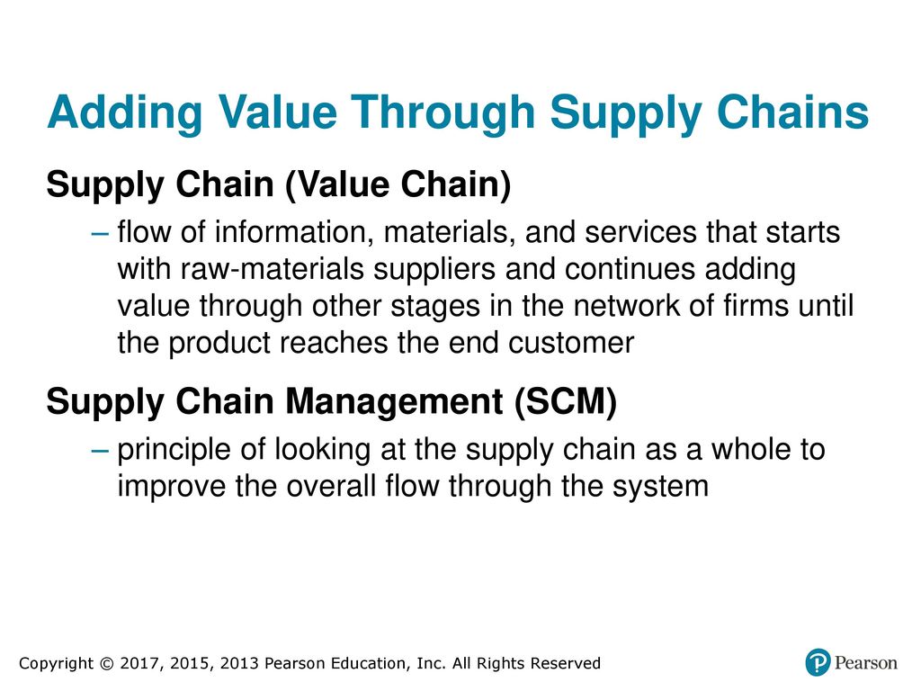Adding Value Through Supply Chains