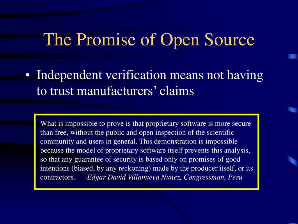 The Promise of Open Source
