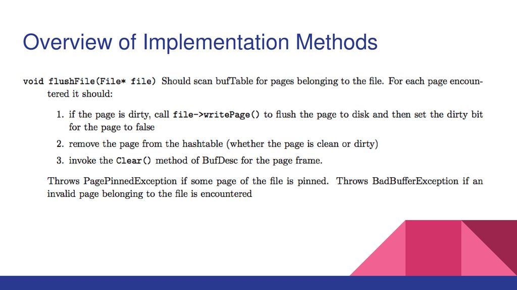 Overview of Implementation Methods