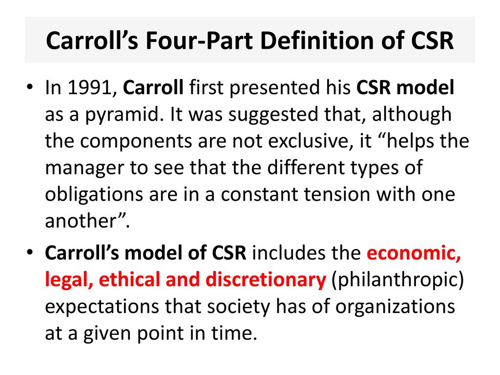 carroll csr model