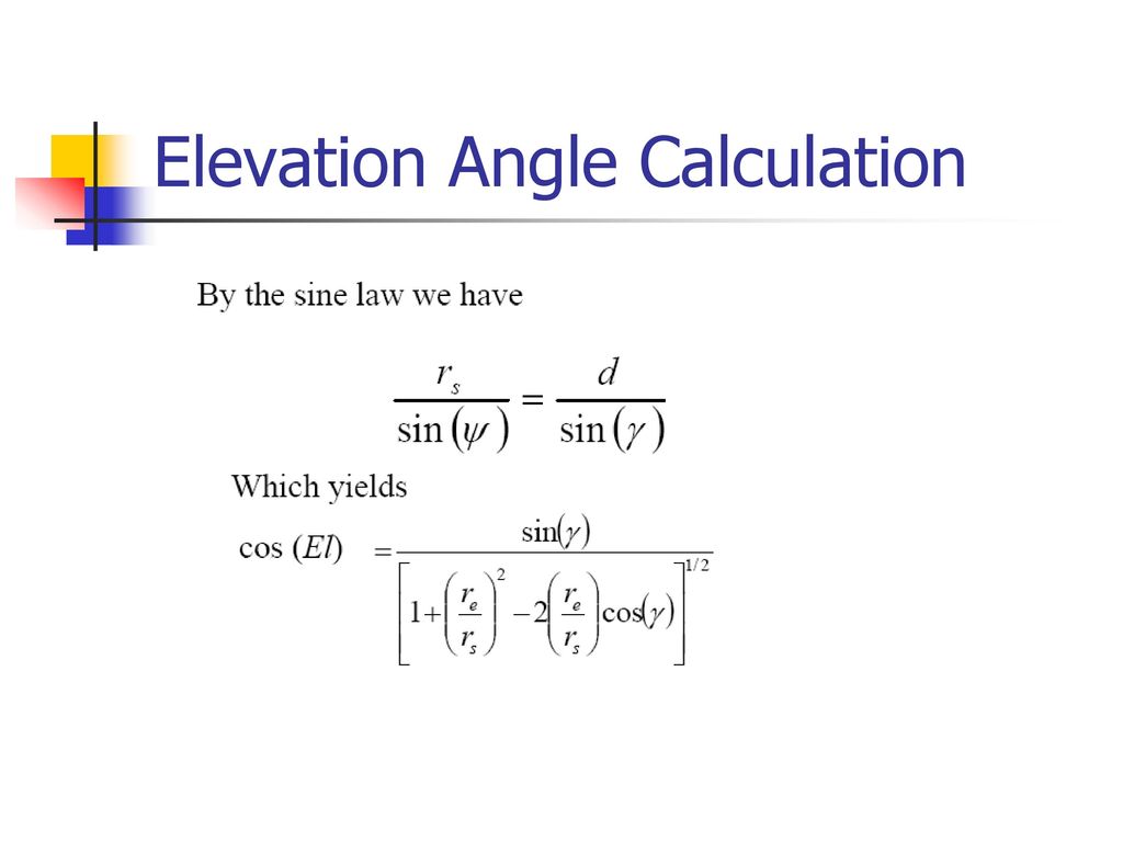 Look Angle Determination - ppt download