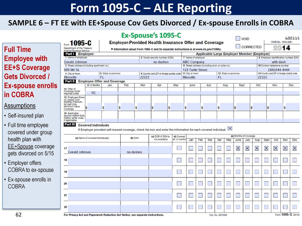 Irs Affordable Care Act Reporting Forms 1094 Ppt Download