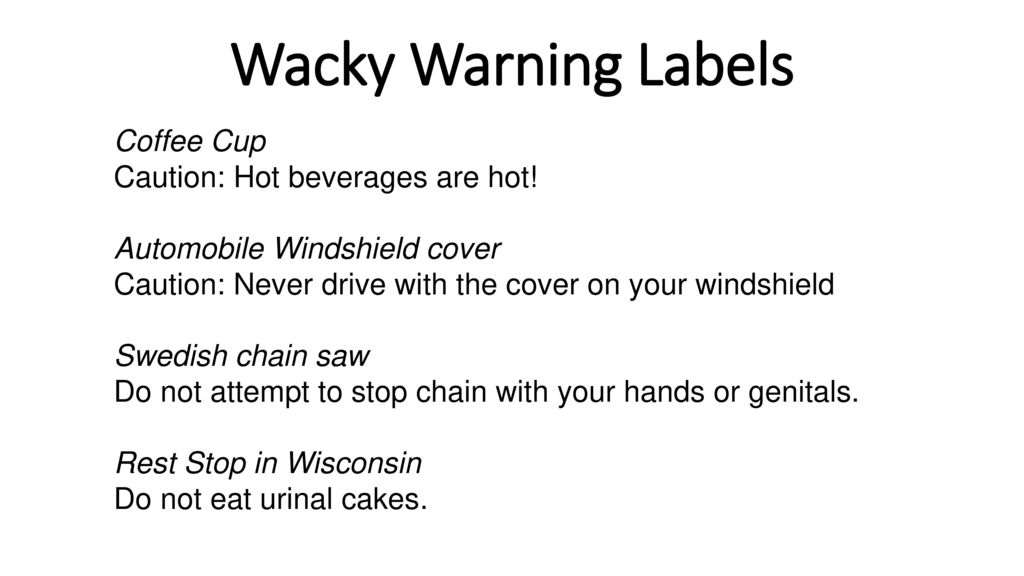 Wacky Warning Labels Top Labels: Sign at Railroad Station ...