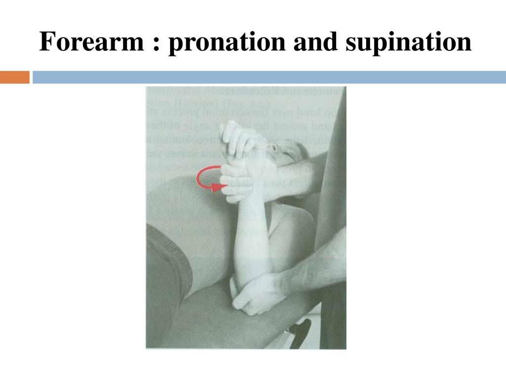 Forearm : pronation and supination