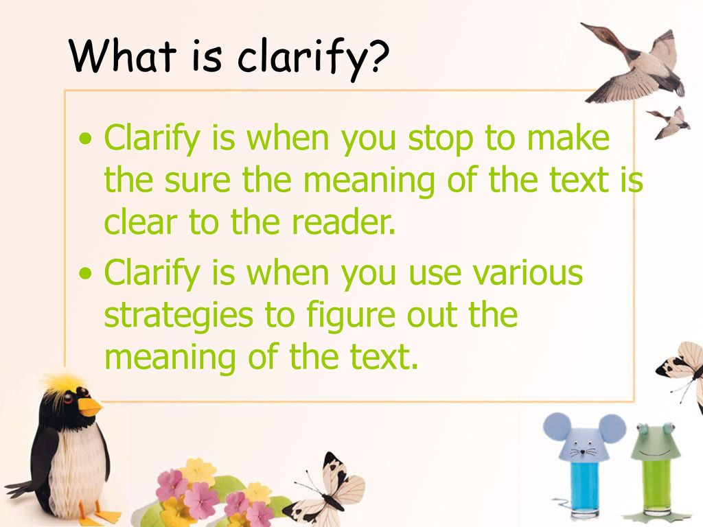 Monitor and Clarify: A Reading Strategy - ppt download